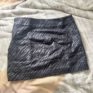 Express Black & Grey Zebra Mini Skirt